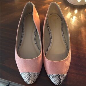 Pink and Snakeskin Women's Flats